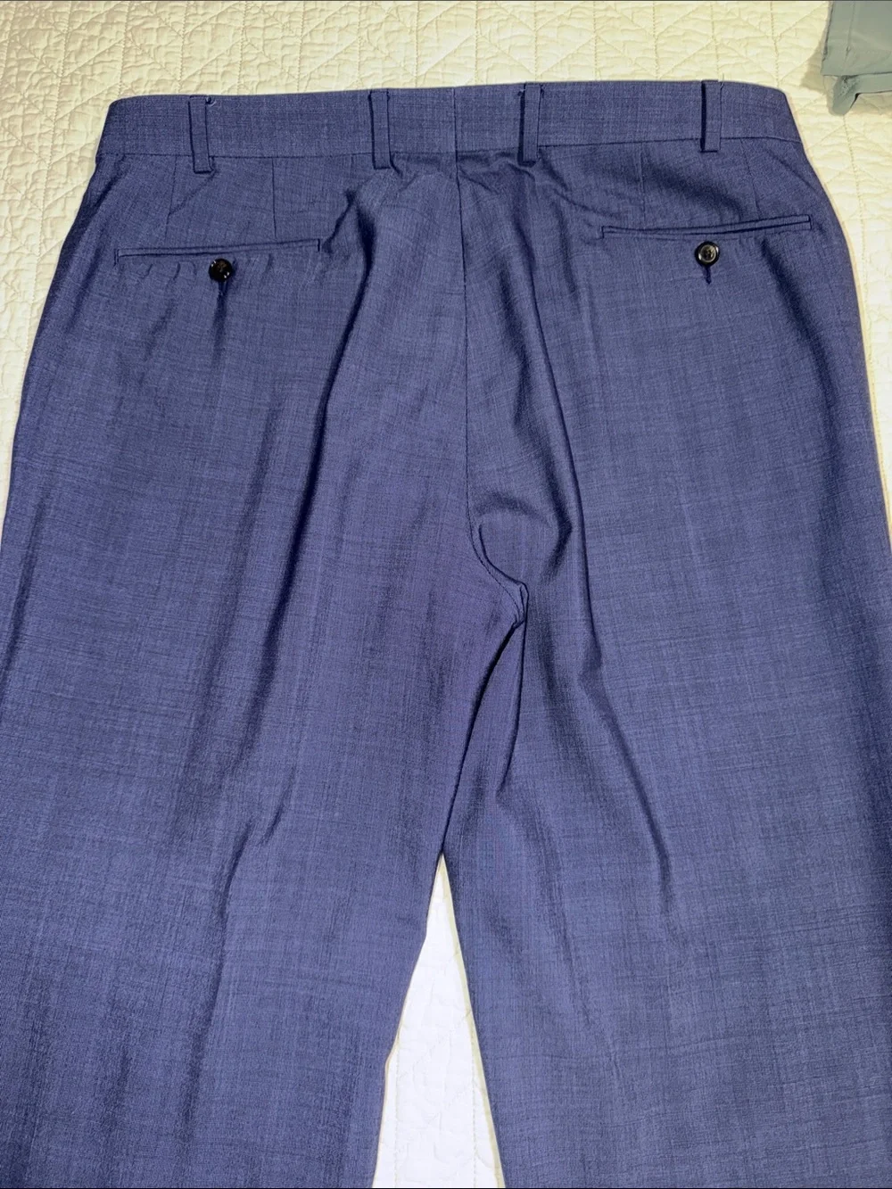 Ralph Lauren Navy Blue Dress Pants - Tailored Front Pleat